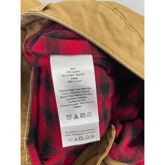 Eddie Bauer Legend Wash Lined Boyfriend Relaxed Fit Khaki Pants Size 2 Petite - Picture 4 of 6